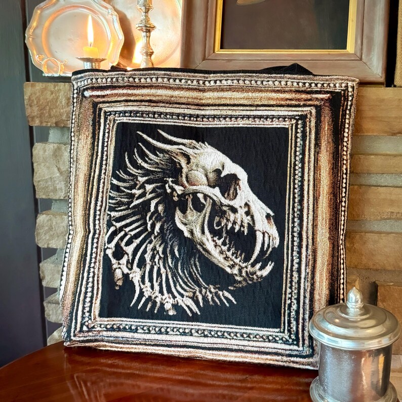 Werewolf costume Werewolf tote bag. The best victorian gothic trick or treat bag for your werewolf costume! This high quality woven tapestry tote has a very detailed woven werewolf design on both the front and back.