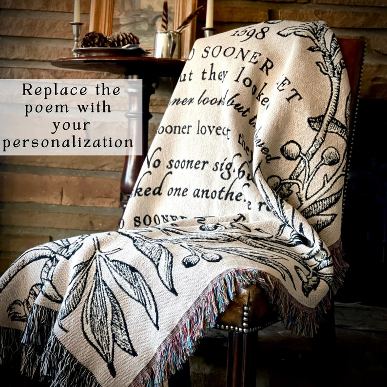 CUSTOM TAPESTRY BLANKET Personalized Blanket Engagement Gifts for