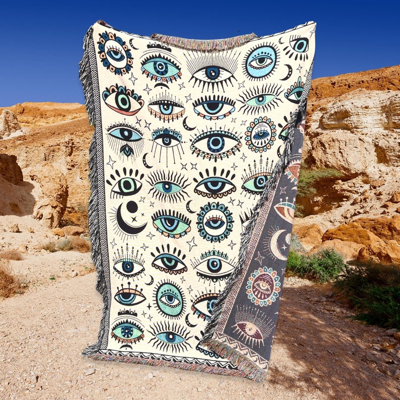ChelseaGreenStudio Evil Eye Throw Blanket