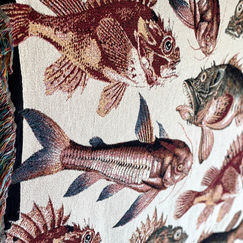 This cotton Woven Blanket tapestry is a wonderful fathers day gift for dad, fathers day gift for step dad or even as a cotton anniversary gift. Fathers Day Gifts fishing are common, but this detailed, high quality throw is not. Makes a wonderful gift