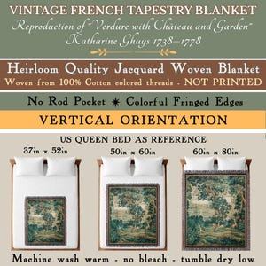FRENCH VERDURE COTTON WOVEN BLANKET WITH FRINGE
