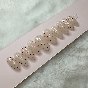 Holiday sequins glitter nail art gel PRESS ON nails - ChristyDIDTHAT