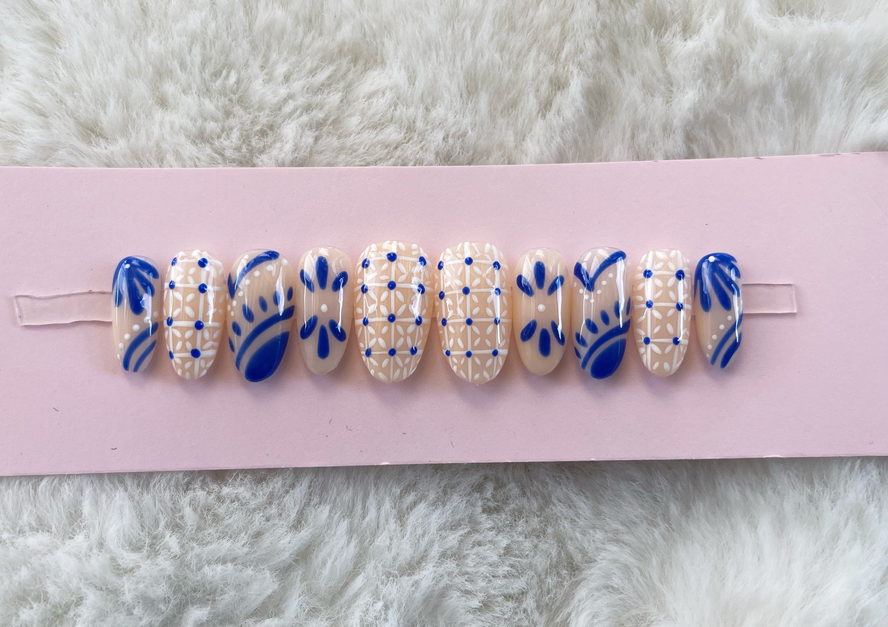 Talavera Mosaic Nail Art Gel PRESS ON Nails Christydidthat Etsy