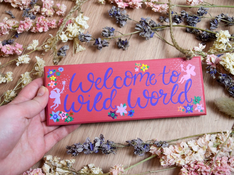 Personalised Hanging Wooden Sign Custom Hand Painted Name Etsy