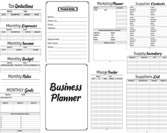 Business Planner, Editable Business Template, Business Planner Canva template, Retail Business Planner, Coach Business Planner, PDF planner