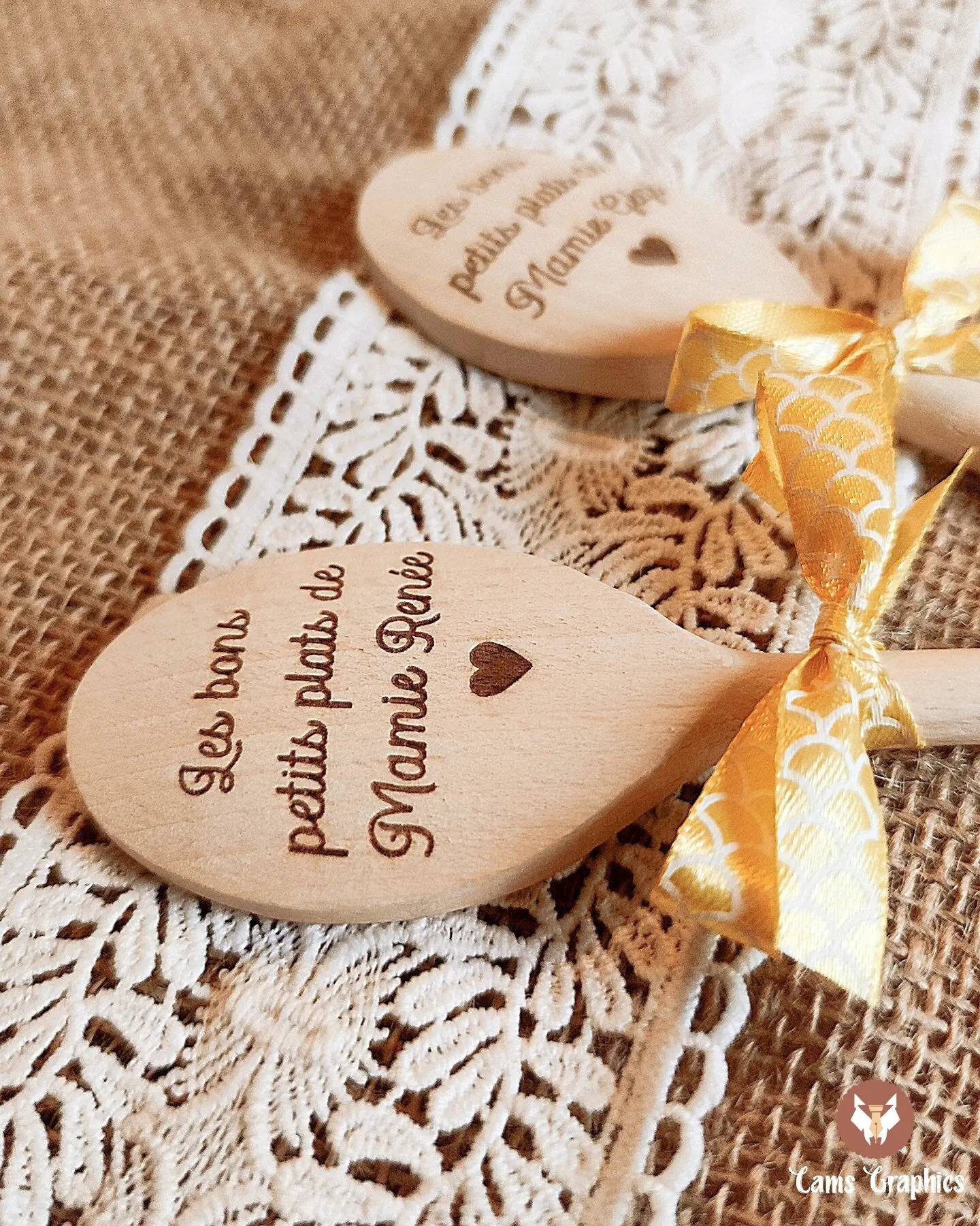 Cuillère en Bois de Cuisine Personnalisable Fête Des Mamies - Mamans
