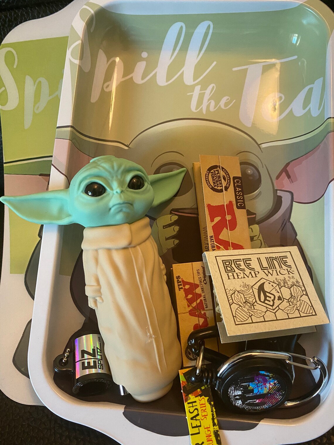 Grogu Baby Yoda 3D Holographic Rolling Tray With Lid Etsy