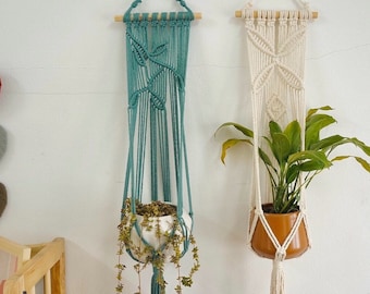 Wall Plant Hanger, Macrame Plant Hanger, Wall Plant Holders, Plant Hanger Indoor, Boho Plant Basket, Plant Hanger Shelf, Housewarming Gifts