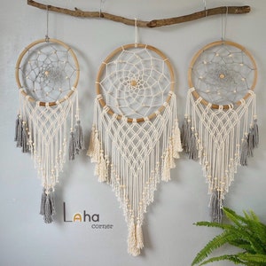 Macrame Dreamcatcher Set: Boho Wedding Backdrop, Bedroom Decor