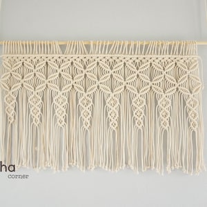 Macrame Headboard, Large Wall Hanging, Boho Bedroom Tapestry, Home Decor, Macrame Valance, Curtain