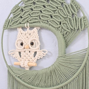 Eule Wandkunst, Makramee Baum hängend, Eule Baum des Lebens Wandkunst, Einzigartiges Housewarming Geschenk, Geburtstagsgeschenk, Dekor für Papa, Boho Wohnkultur