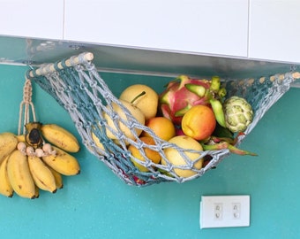 Macrame Fruit Hammock: Under Cabinet Kitchen Storage