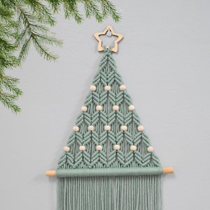 Boho Macrame Christmas Tree – Handmade Holiday Wall Decor