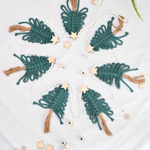 Macrame Christmas Tree Banner, Headboard Garland, Boho Tree Hanging, Christmas Tree Garland, Farmhouse Tree Garland, Garland for Xmas Tree