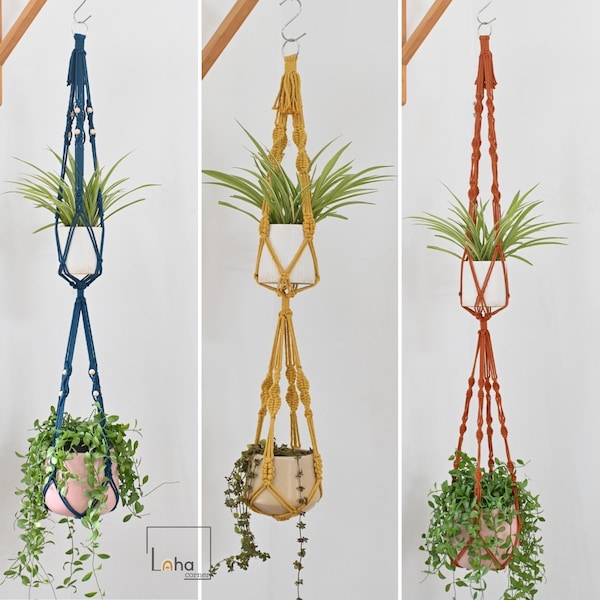 Two Tier Hanging Planter, Plant Hanger Indoor Outdoor, Custom Size Plant Hanger, Mother's Day Gift, Birthday Gift, Ceiling Plant Hanging