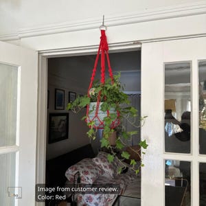 Minimalist Macrame Plant Hanger: Boho Hanging Planter, No Tassel, Macrame Plant Pot Holder Without Tail, Simple Minimalist Boho Decor immagine 10