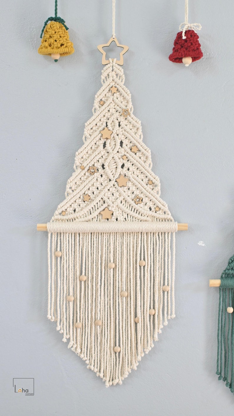 Macrame Christmas Tree Wall Hanging Decor