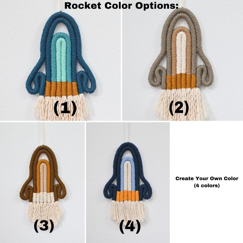 Macrame Rocket Wall Hanging: Space Themed Nursery, Baby Planet Gift ...