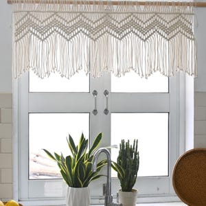 Makramé Boho Kapell, Fönstergardin, Vävd Väggdekor, Texturerad Heminredning, Inredningsdetaljer