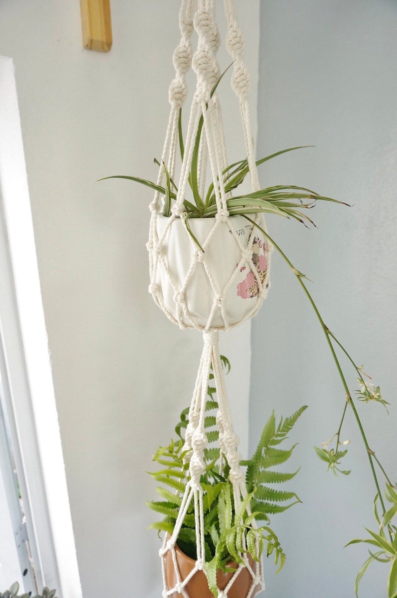Macrame Double Plant Hanger