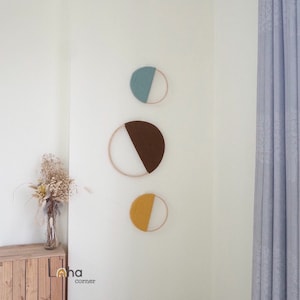 Custom Color Macrame Circle Wall Hanging: Boho Fiber Art Decor