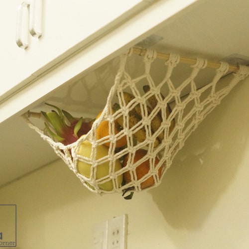 Under Fruit and Vegetable Hammock Fruit Decor Etsy
