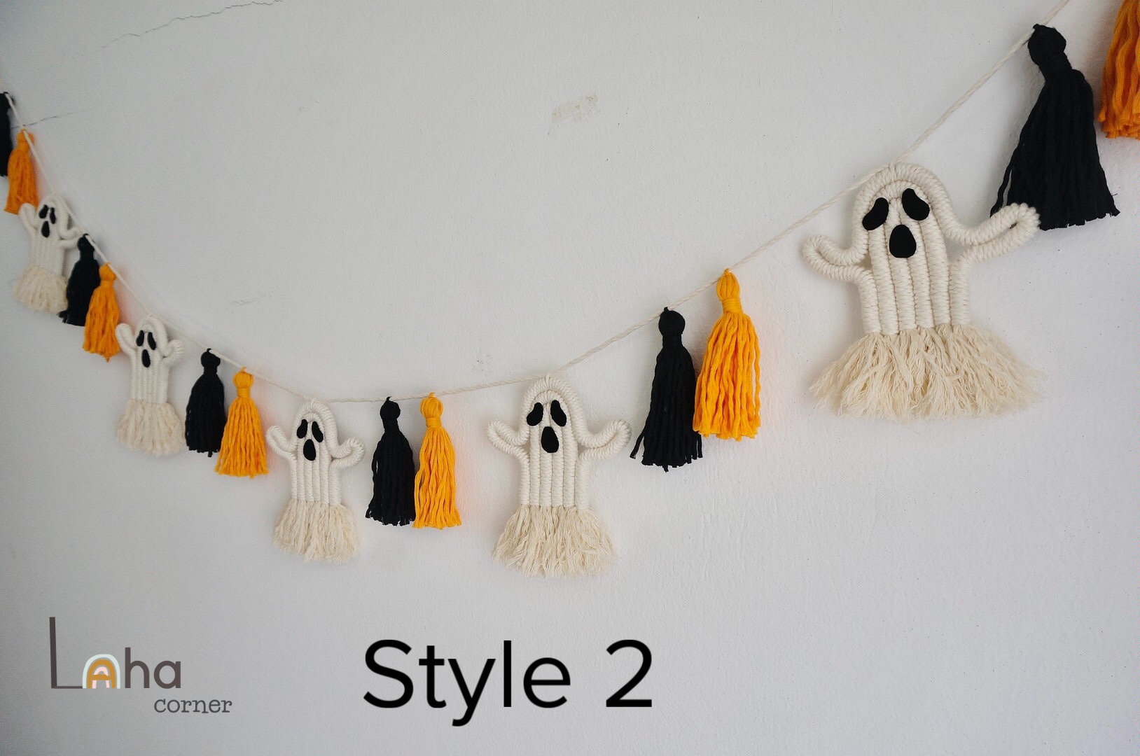 Halloween Decor, Macrame Halloween Decor, Scary Halloween, Halloween Garland, Halloween Dorm Decor, Boho Wall Art, Birthday Gift