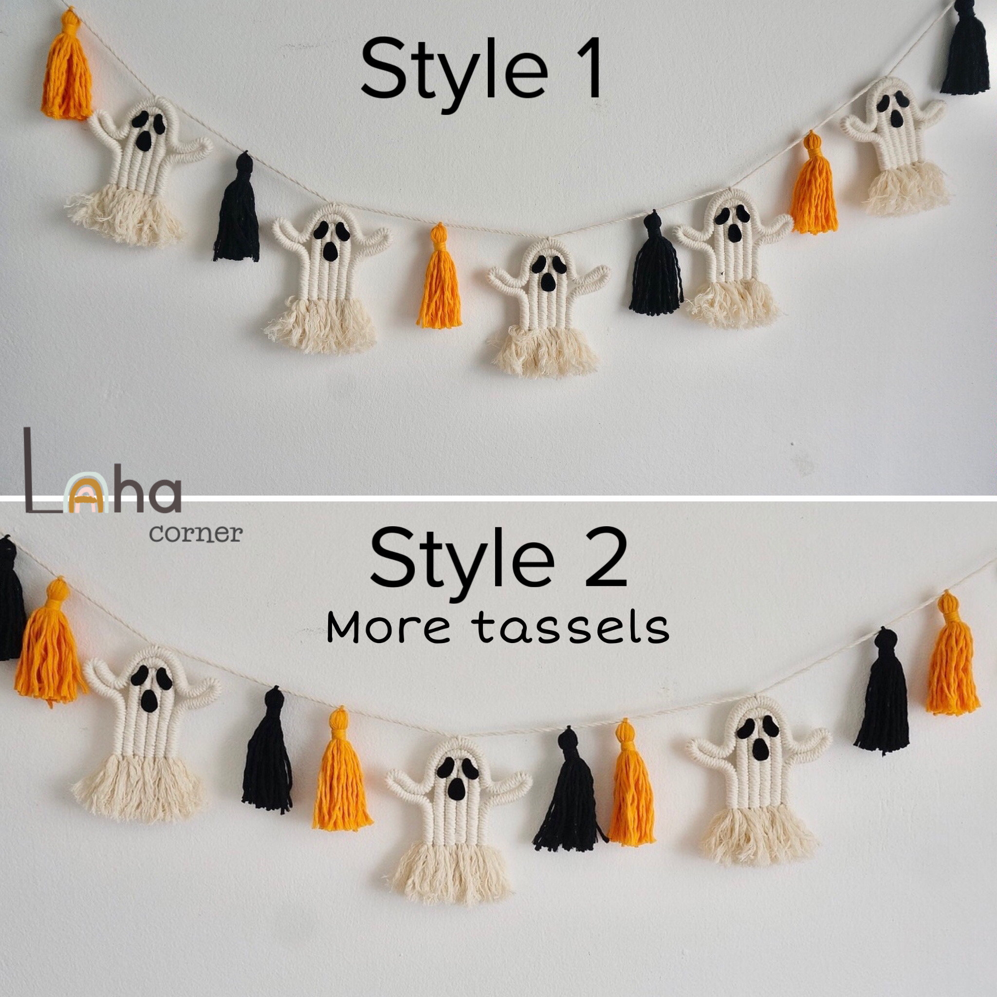 Halloween Decor, Macrame Halloween Decor, Scary Halloween, Halloween Garland, Halloween Dorm Decor, Boho Wall Art, Birthday Gift