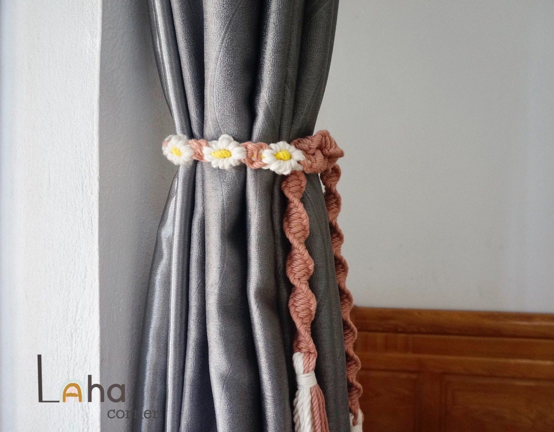 macrame pattern for curtain tie backs