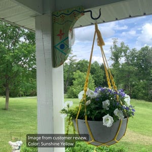 Minimalist Macrame Plant Hanger: Boho Hanging Planter, No Tassel, Macrame Plant Pot Holder Without Tail, Simple Minimalist Boho Decor immagine 9