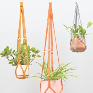 Beaded Plant Hanger,Large Macrame Plant Holder,  Custom Size Plant Hanger, Macrame Hanging Plant Pot, Indoor Plant Hanger, Home Decor HM