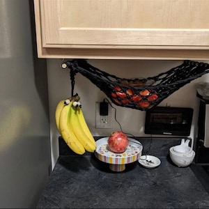 Macrame Banana Hanger, Banana Hammock, Fruit Holder, Kitchen Storage image 5