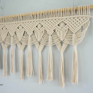 Handmade Macrame Window Valance: Boho Curtain, Wall Tapestry - Etsy