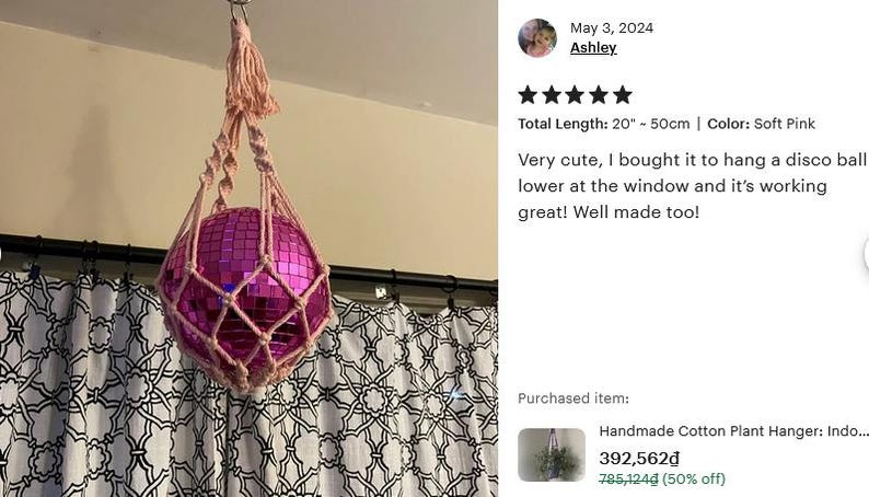 Minimalist Macrame Plant Hanger: Boho Hanging Planter, No Tassel, Macrame Plant Pot Holder Without Tail, Simple Minimalist Boho Decor immagine 16
