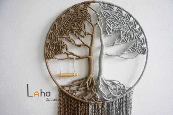 Arbre à Money - Sculpture Murale Faite Main - Décoration Maison Chalet Loft - Idée Cadeau