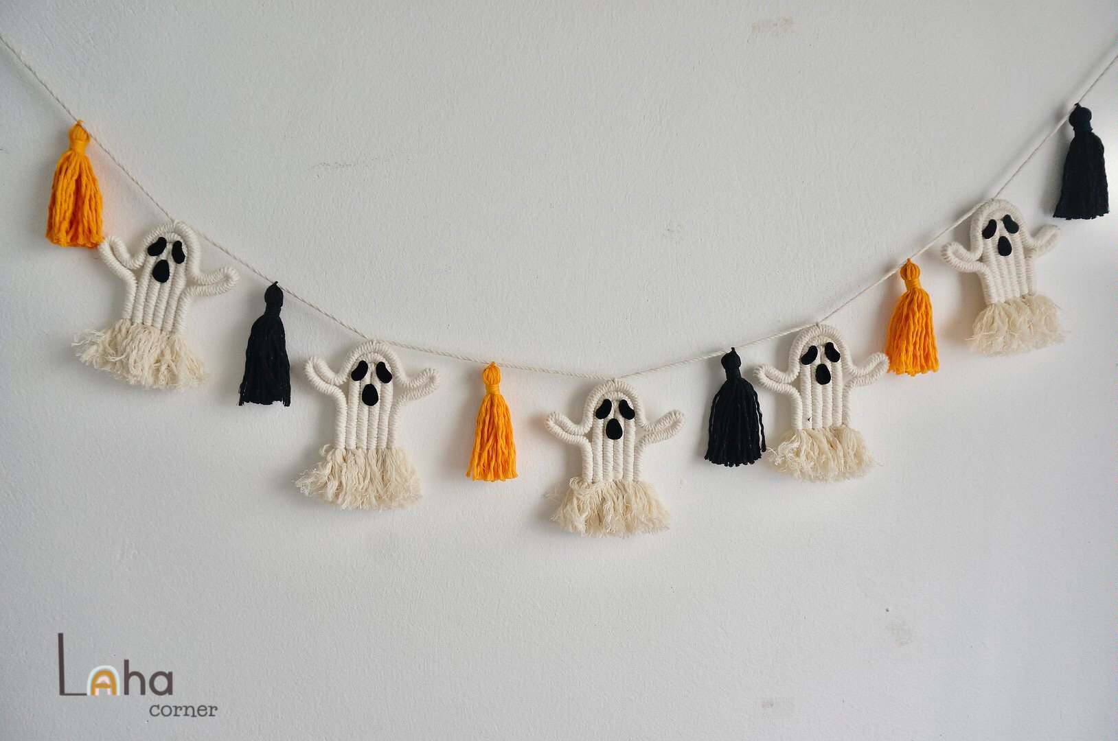 Halloween Decor, Macrame Halloween Decor, Scary Halloween, Halloween Garland, Halloween Dorm Decor, Boho Wall Art, Birthday Gift
