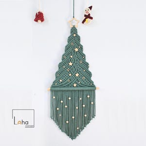 Boho Christmas Tree Macrame Wall Hanging: Holiday Decor