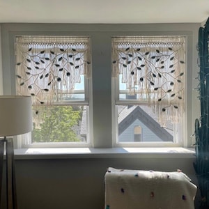 Tropical Curtain, Green Leaf Curtain, Symmetrically Curtain, Curtain For Living Room, Home Office Curtain, Tree Branches With Leaves
