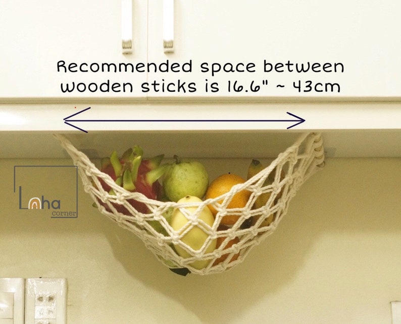 Under Fruit and Vegetable Hammock Fruit Decor Etsy