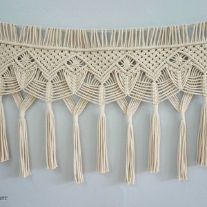 Handmade Macrame Window Valance: Boho Curtain, Wall Tapestry - Etsy
