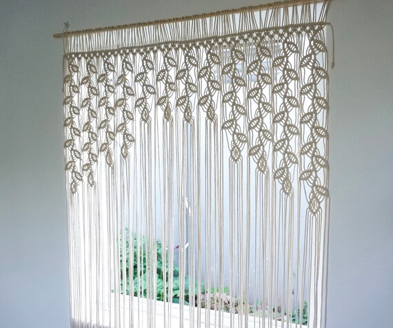 Macrame Room Divider, Boho Privacy Screen, Hanging Room Partition, Studio Apartment Divider, Bedroom Separator