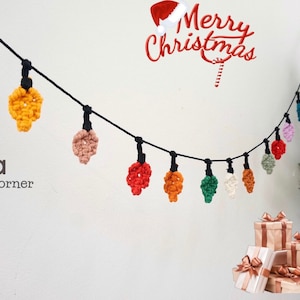 Macramé kerstverlichtingsslinger: handgemaakt kerstdecor