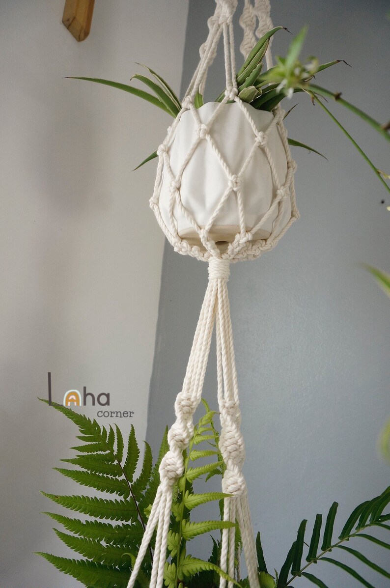 Macrame Double Plant Hanger - Thumbnail 2