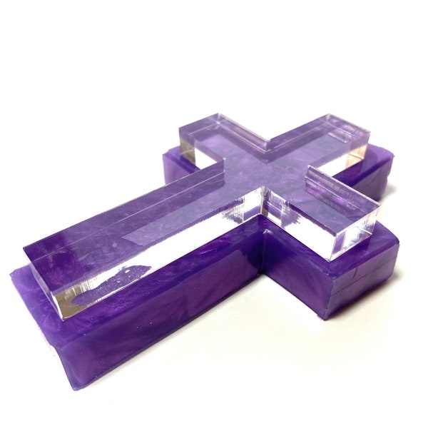 4” Cross Silicone Mold for Resin Soap Wax