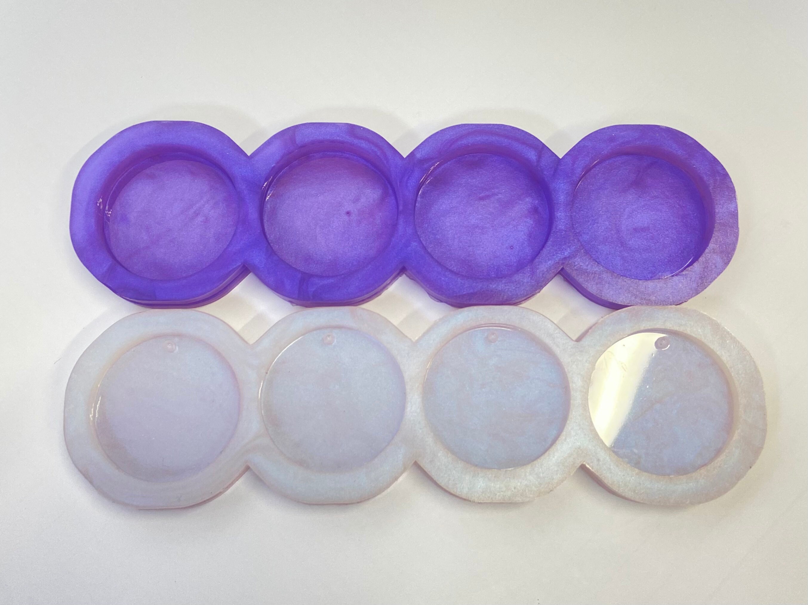 Circle Round Keyring Earring Pendant Thick Blank Circle Silicone Mold Resin Art Jewelry Mould