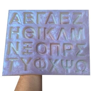 Griechische Buchstabenform Α-Ohm Griechische Alphabet Buchstaben Silikonform ・・Anhänger-Harz Anhänger / Charms-Resin Schlüsselbund