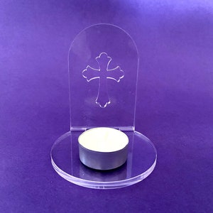 Shadow Tea light candle holder Cross Mold Resin Crafts Thick Deep Christian Cross Silicone Mould