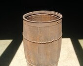 Vintage Small Wooden Barrel Barn Decor