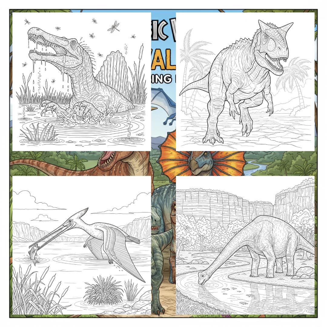 Jurassic World: Primeval Titans + 2 Bonus Pages | Detailed Dinosaur ...