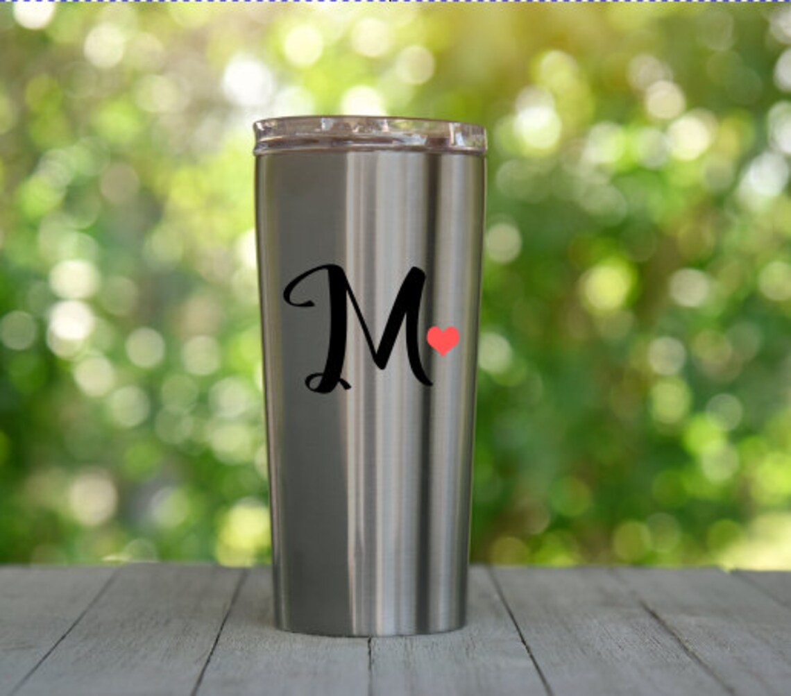 Single Letter Decal Letter Sticker Cup Decal Car Decal Etsy